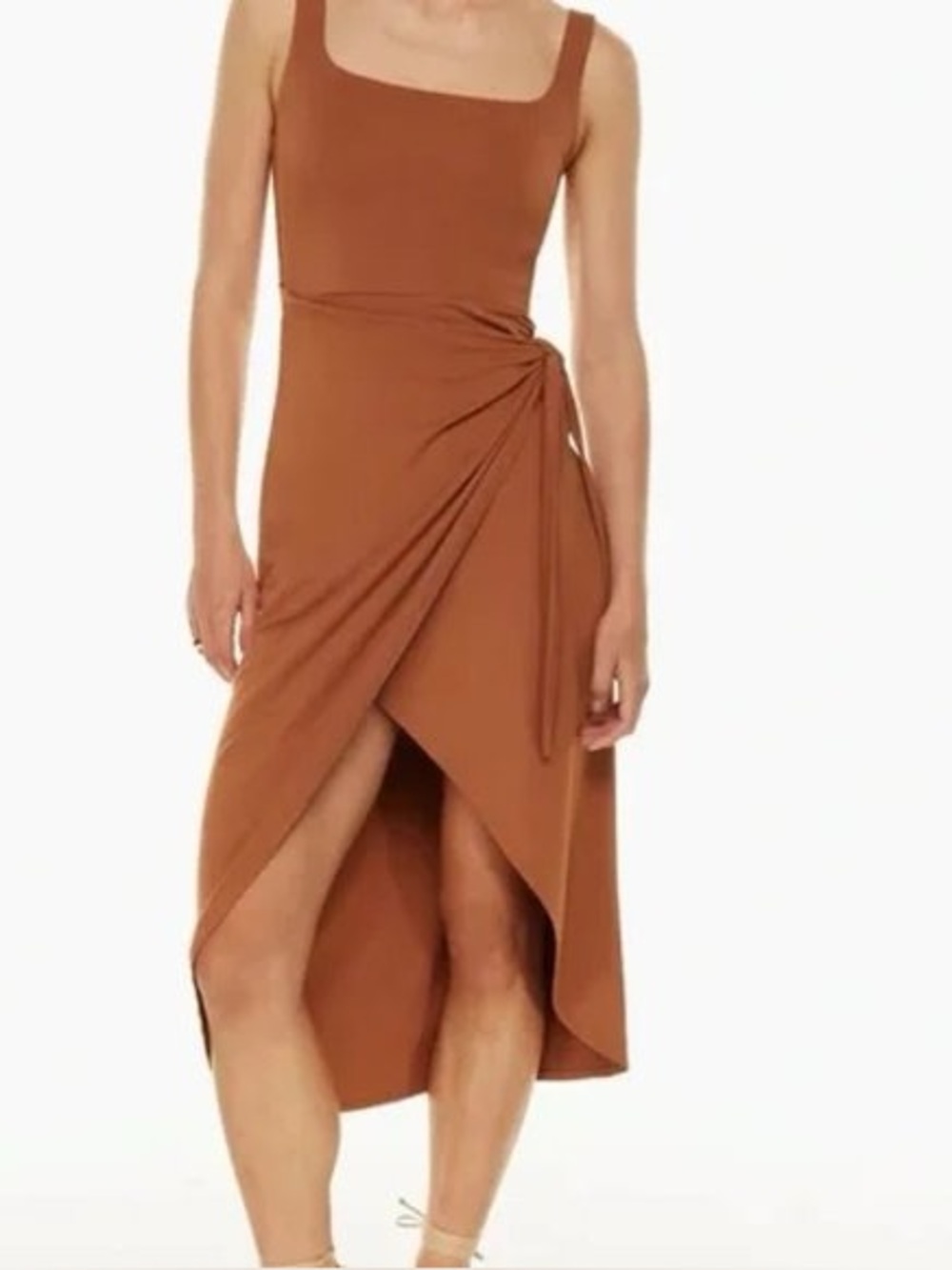 Aritzia Wilfred new Saturn midi rich chestnut